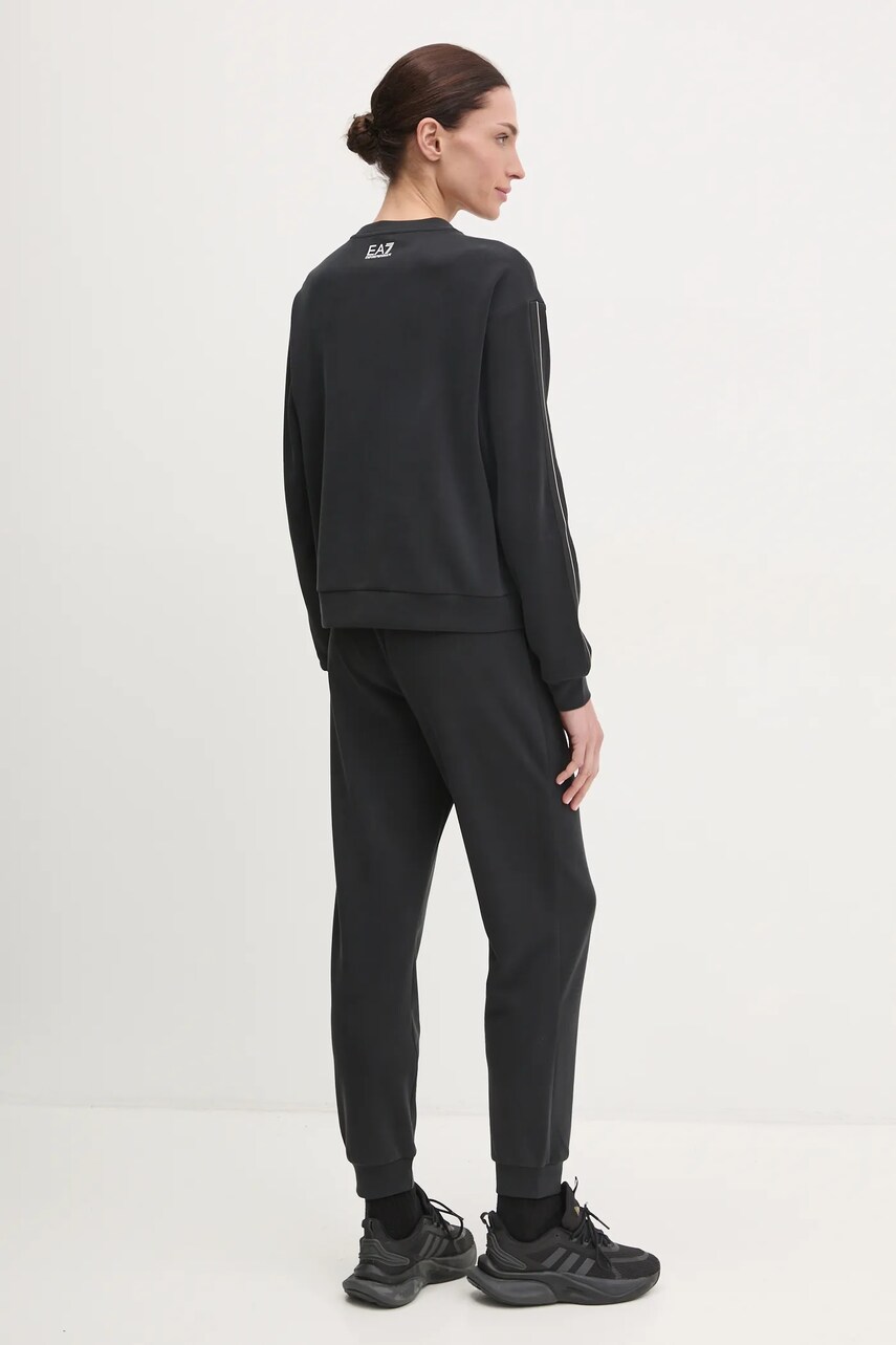 Спортивний костюм EA7 Emporio Armani жіночий колір чорний AF12643.7W000121
