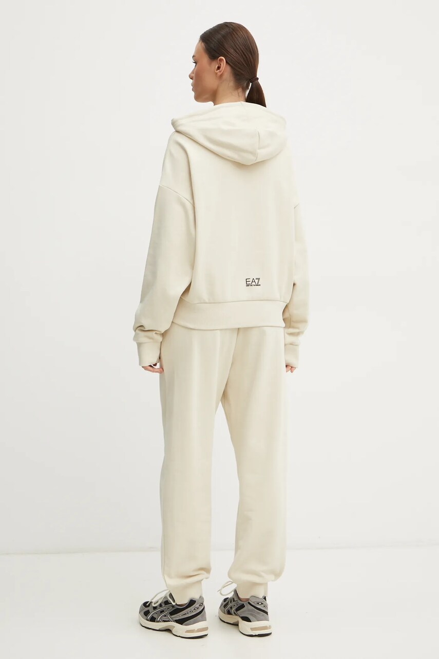 Спортивний костюм EA7 Emporio Armani жіночий колір бежевий AF12473.7W000110