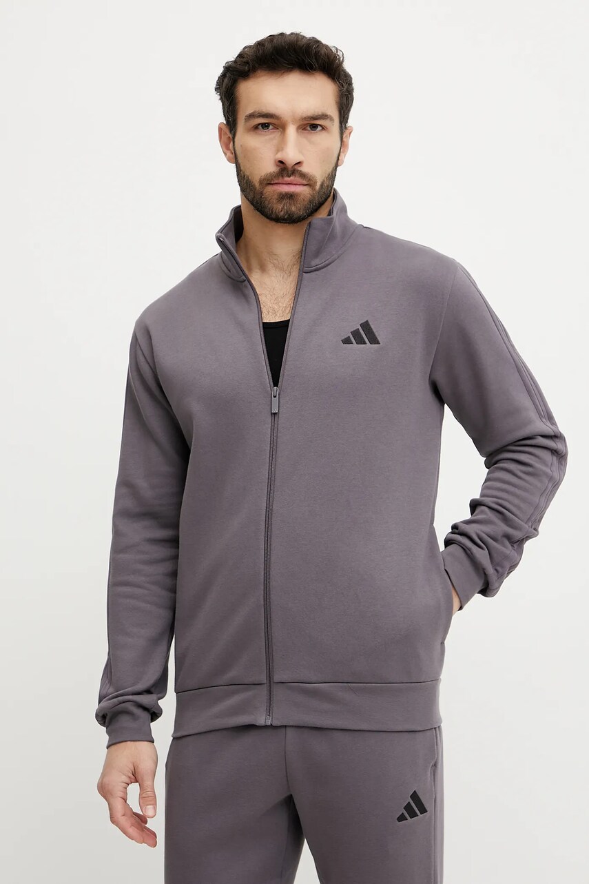 Спортивний костюм adidas 3S FL TT TS чоловічий колір сірий JI8881