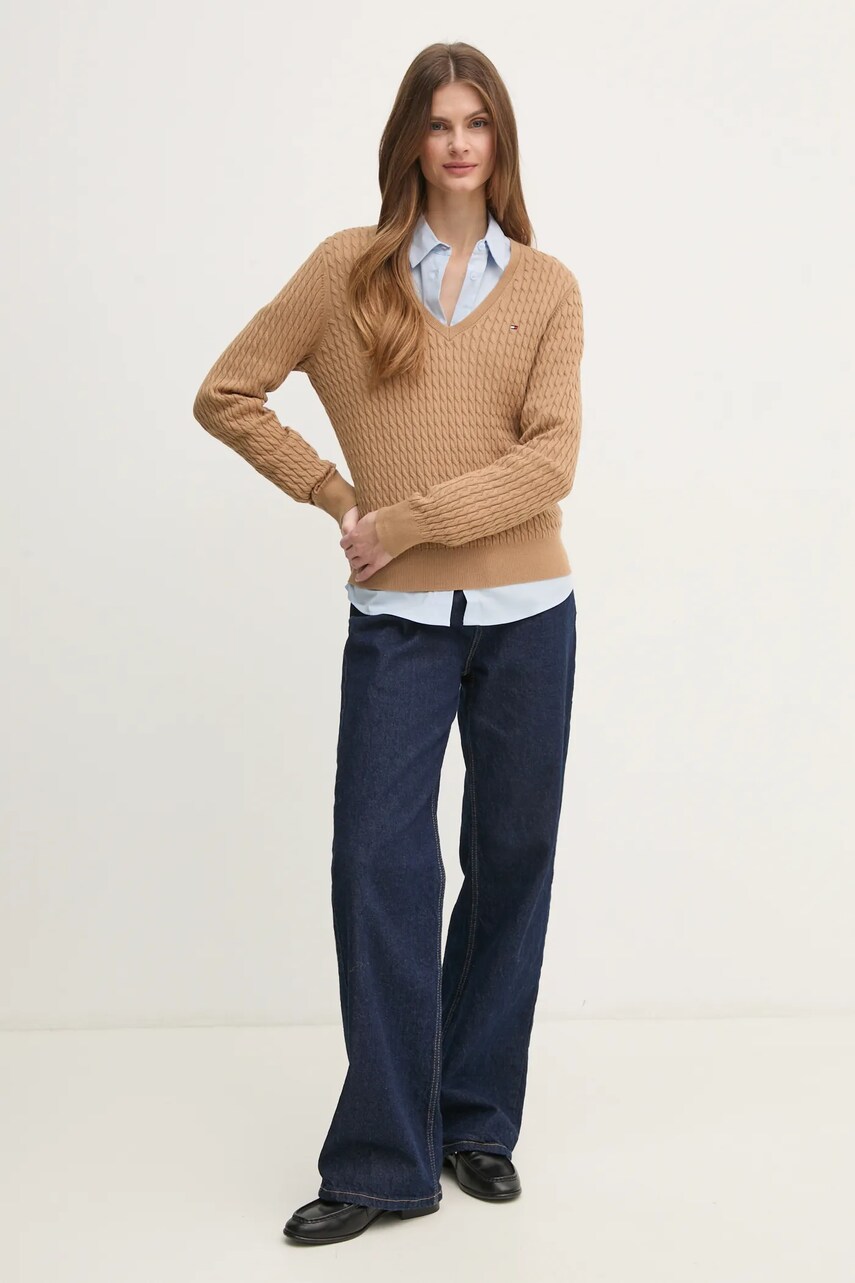 Сорочка Tommy Hilfiger жіноча regular класичний комір WW0WW44084