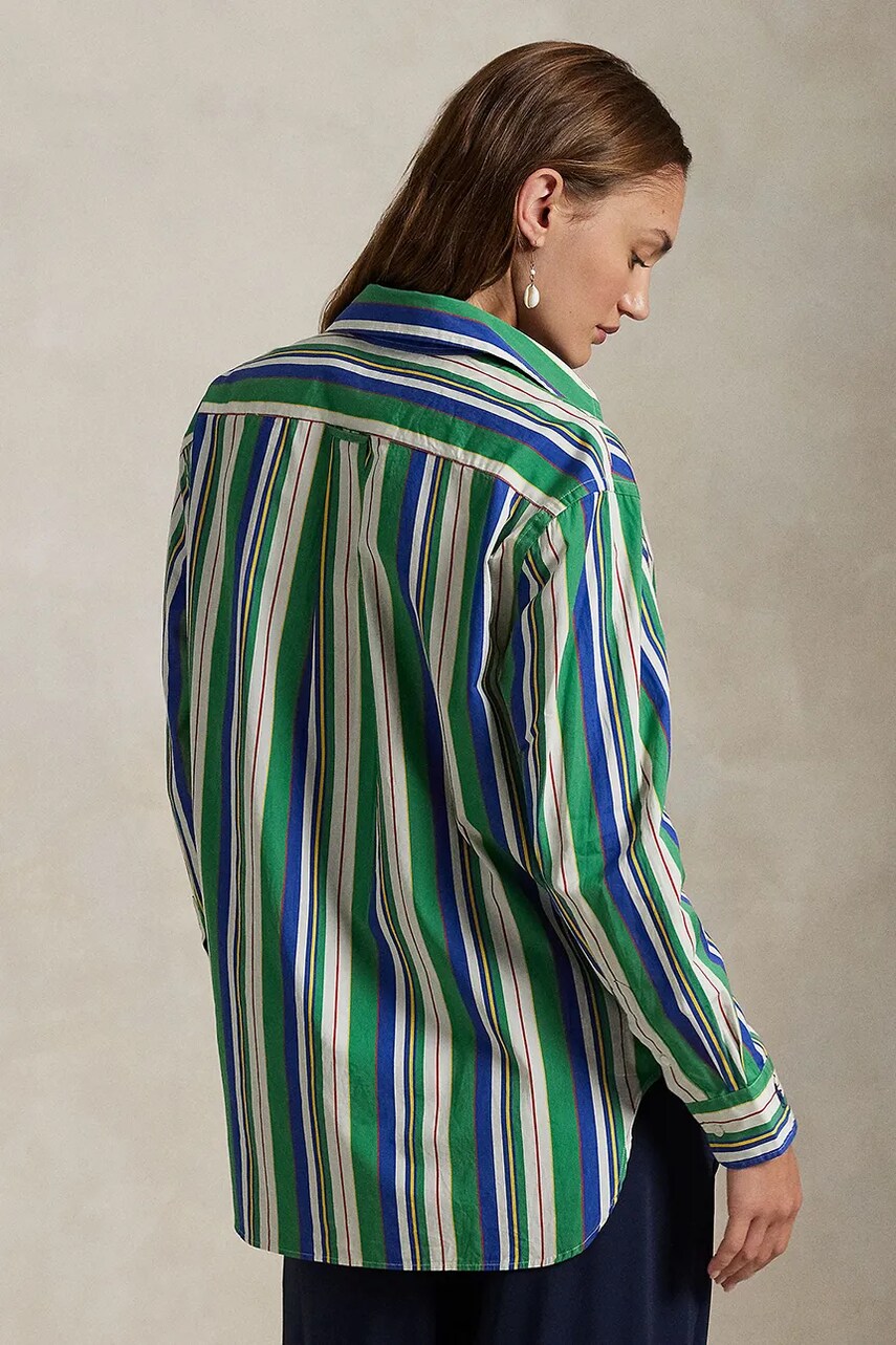 Бавовняна сорочка Polo Ralph Lauren жіноча relaxed класичний комір 211968218
