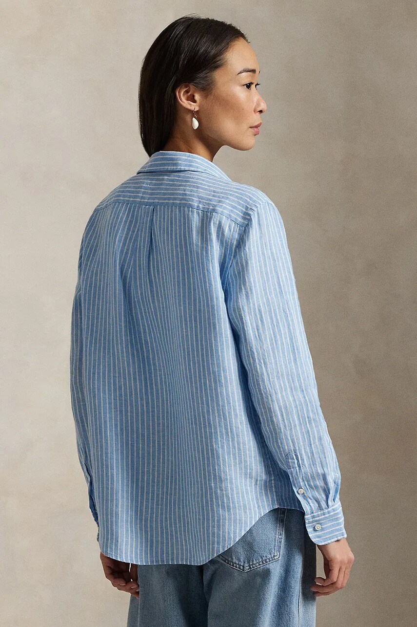 Сорочка з льону Polo Ralph Lauren жіноча regular класичний комір 211970691