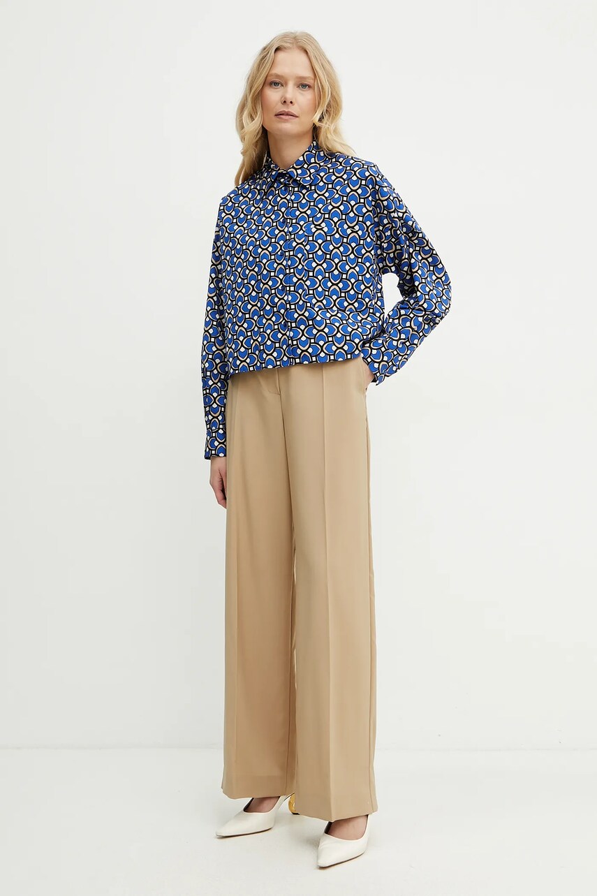 Бавовняна сорочка Weekend Max Mara жіноча relaxed класичний комір 2515111112600