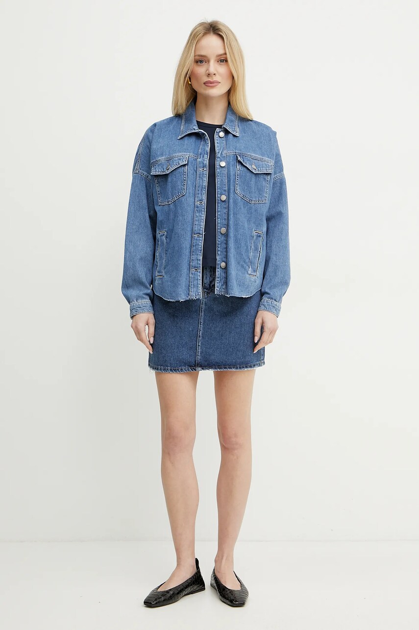 Джинсова куртка Liu Jo перехідна oversize UA5165 DS069