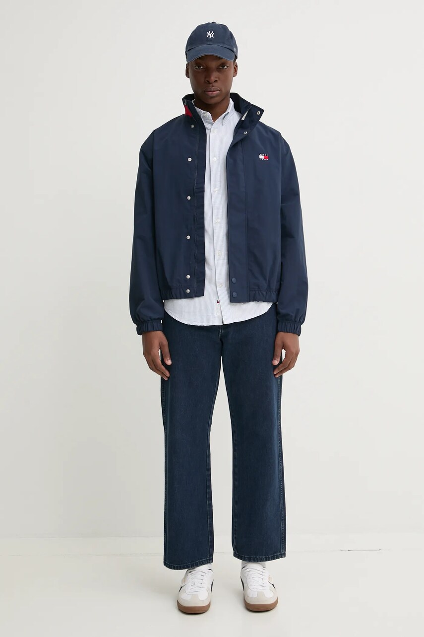 Бавовняна сорочка Tommy Jeans чоловіча slim комір button-down DM0DM20668