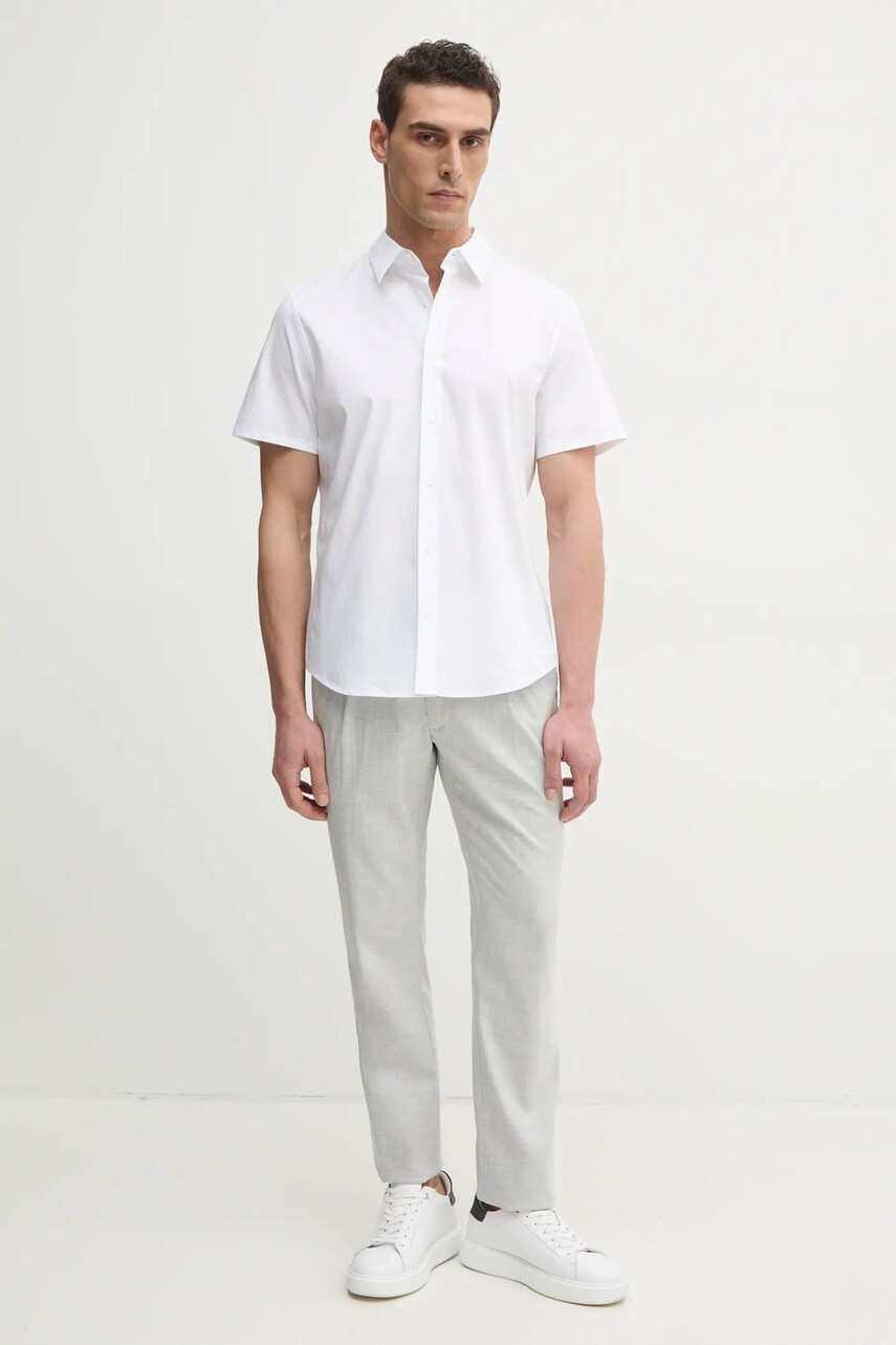 Сорочка Calvin Klein чоловіча колір білий regular класичний комір LV04LB125G