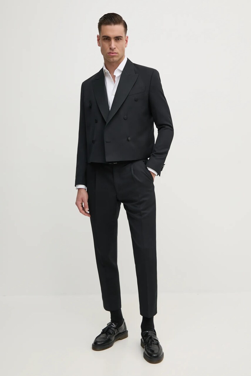 Сорочка Tommy Hilfiger чоловіча колір білий slim з італійським коміром MW0MW38738