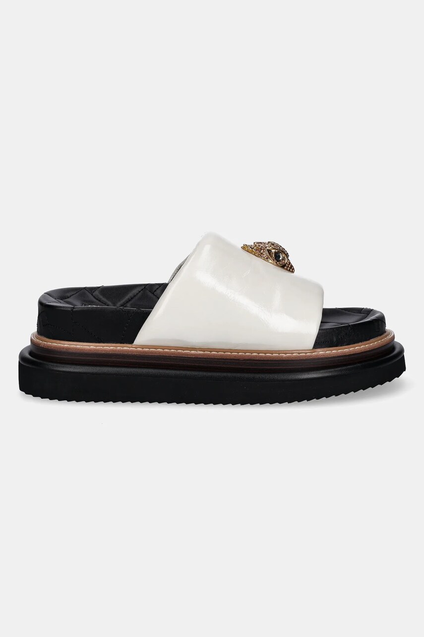 Шкіряні шльопанці Kurt Geiger London Orson Puff жіночі колір бежевий на платформі 4354241309