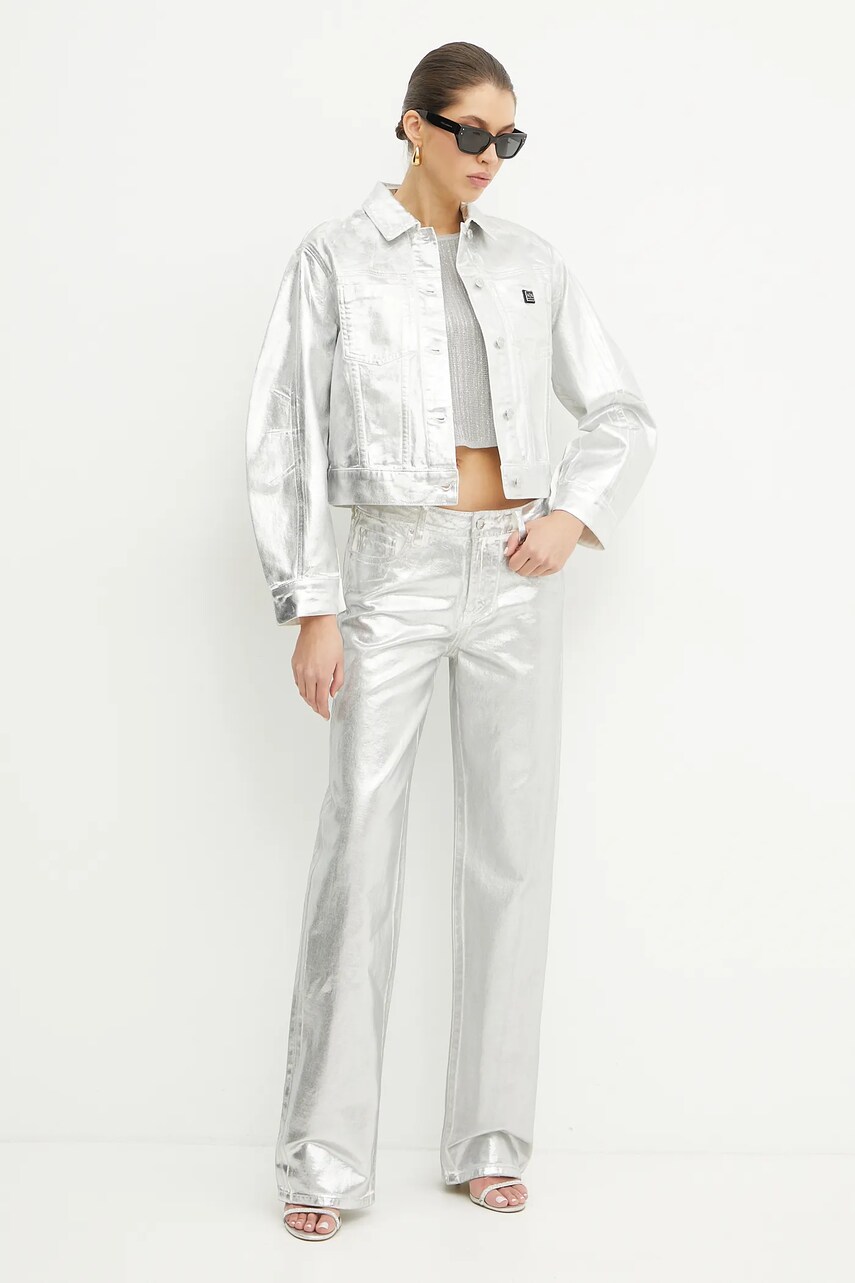 Куртка Armani Exchange колір срібний перехідна XW000098 AF10836