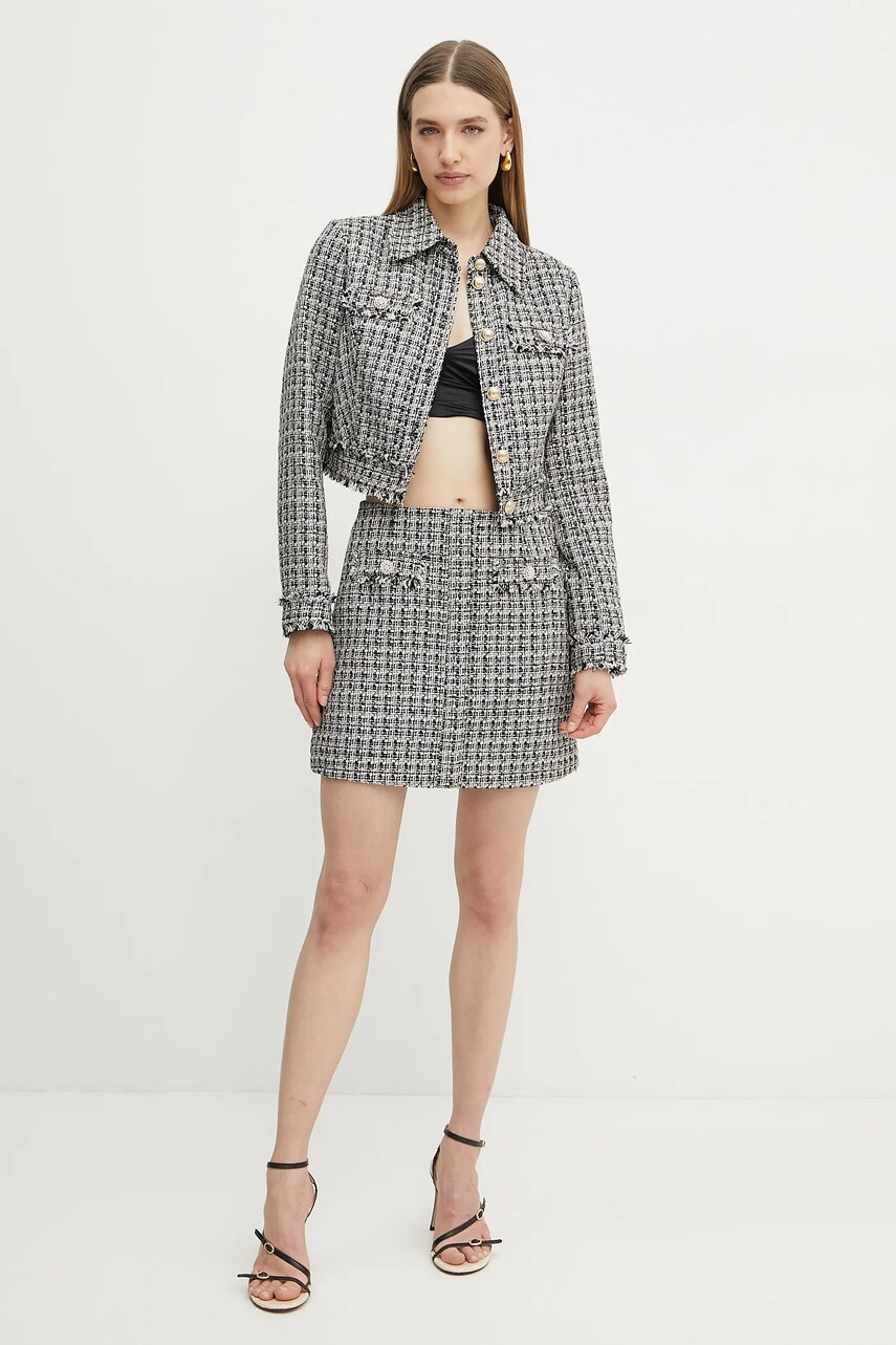 Куртка Guess жіноча колір чорний перехідна W5RN47 WGW82