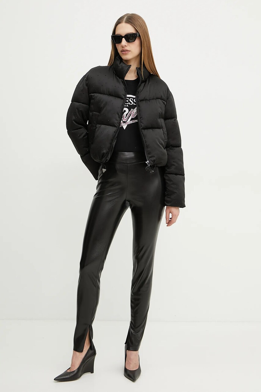 Куртка Guess ANTONIA колір чорний зимова oversize W5RL04 WGVD2