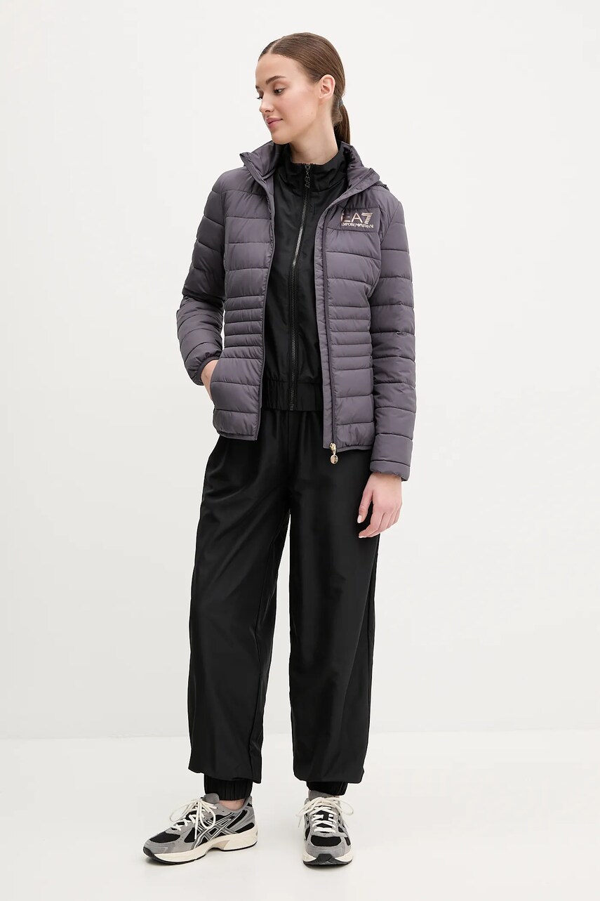 Куртка EA7 Emporio Armani колір сірий перехідна TNF8Z.8NTB23