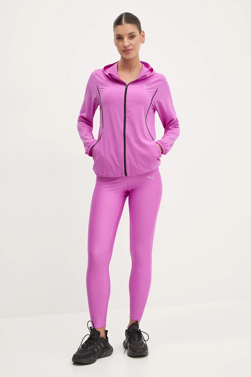 Бігова куртка Puma Velocity колір рожевий перехідна 526584