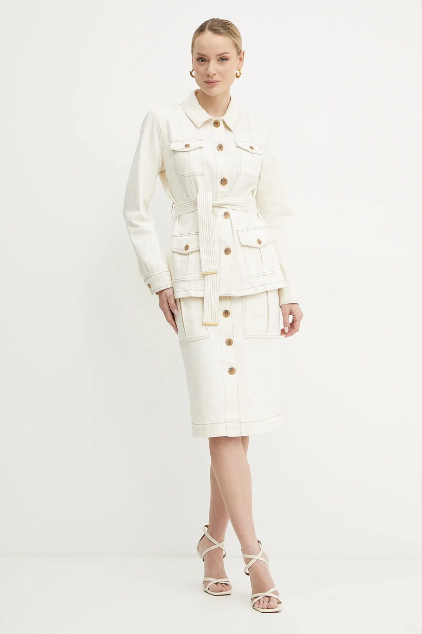 Куртка Marciano Guess NAOMI колір бежевий перехідна 5GGL04 7297A