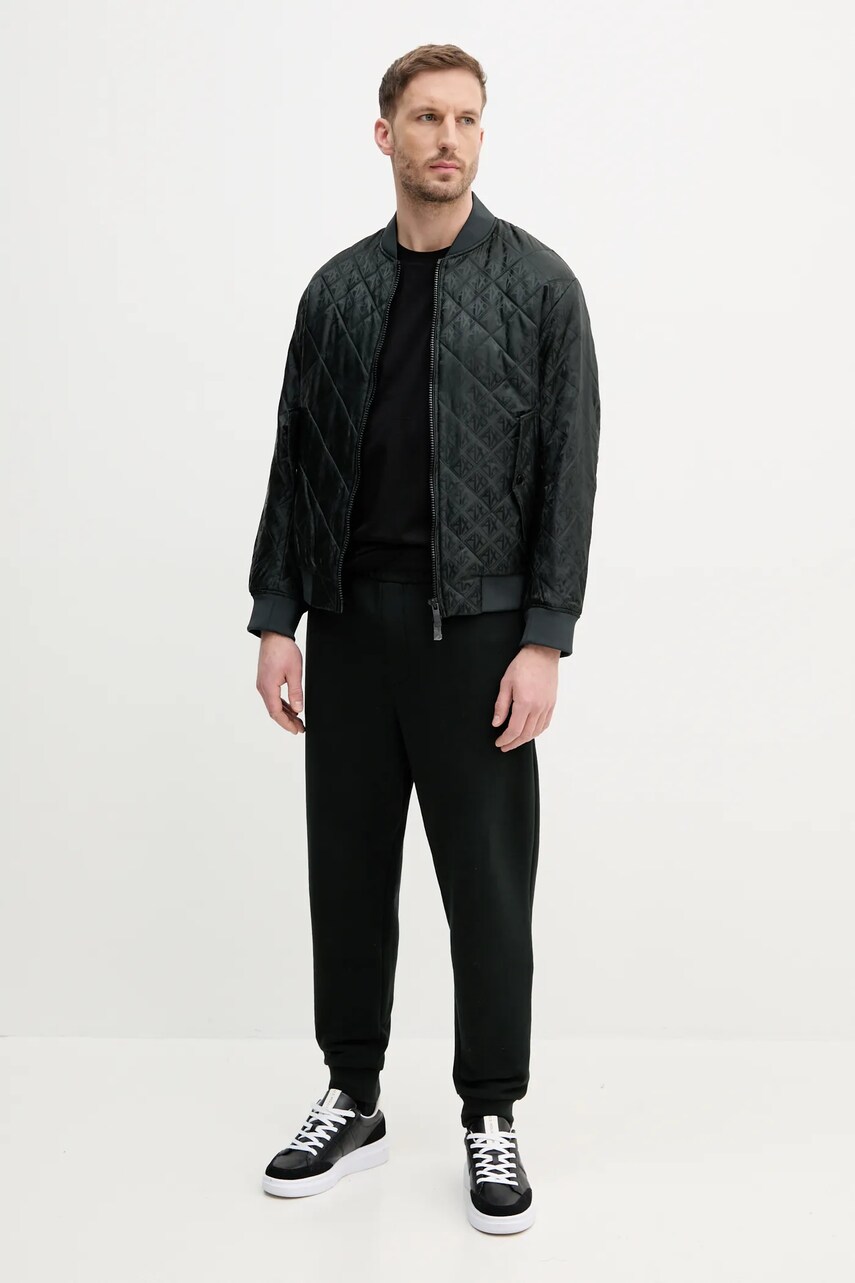 Куртка-бомбер Armani Exchange колір зелений перехідна XM000137 AF11895