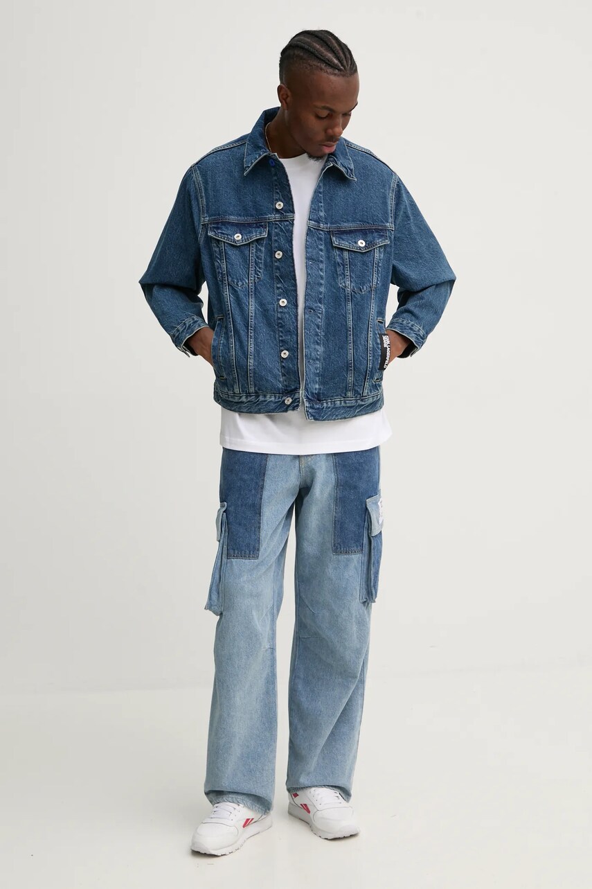 Джинсова сорочка Karl Lagerfeld Jeans чоловіча перехідна A1M14017