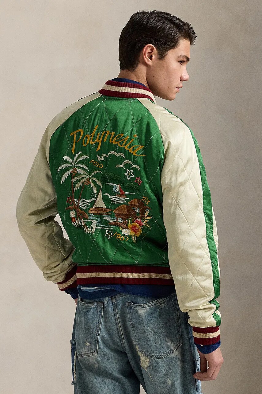 Куртка Polo Ralph Lauren чоловіча колір зелений перехідна 710955795