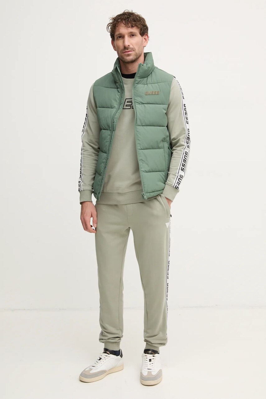 Безрукавка Guess ROHAN чоловіча колір зелений зимова Z5RL00 WGTN0