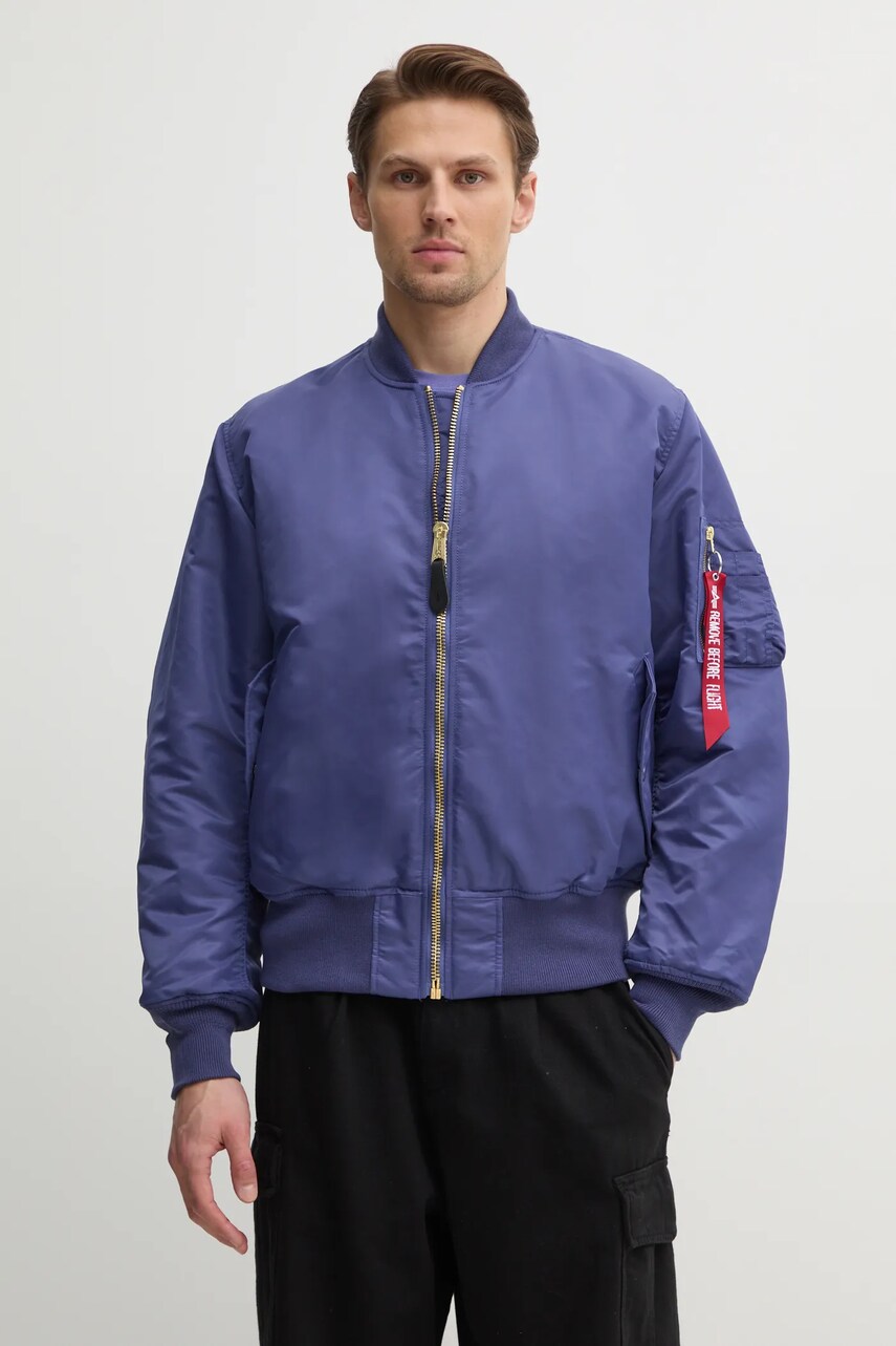 Куртка-бомбер Alpha Industries MA-1 (HERITAGE) колір фіолетовий перехідна 100101