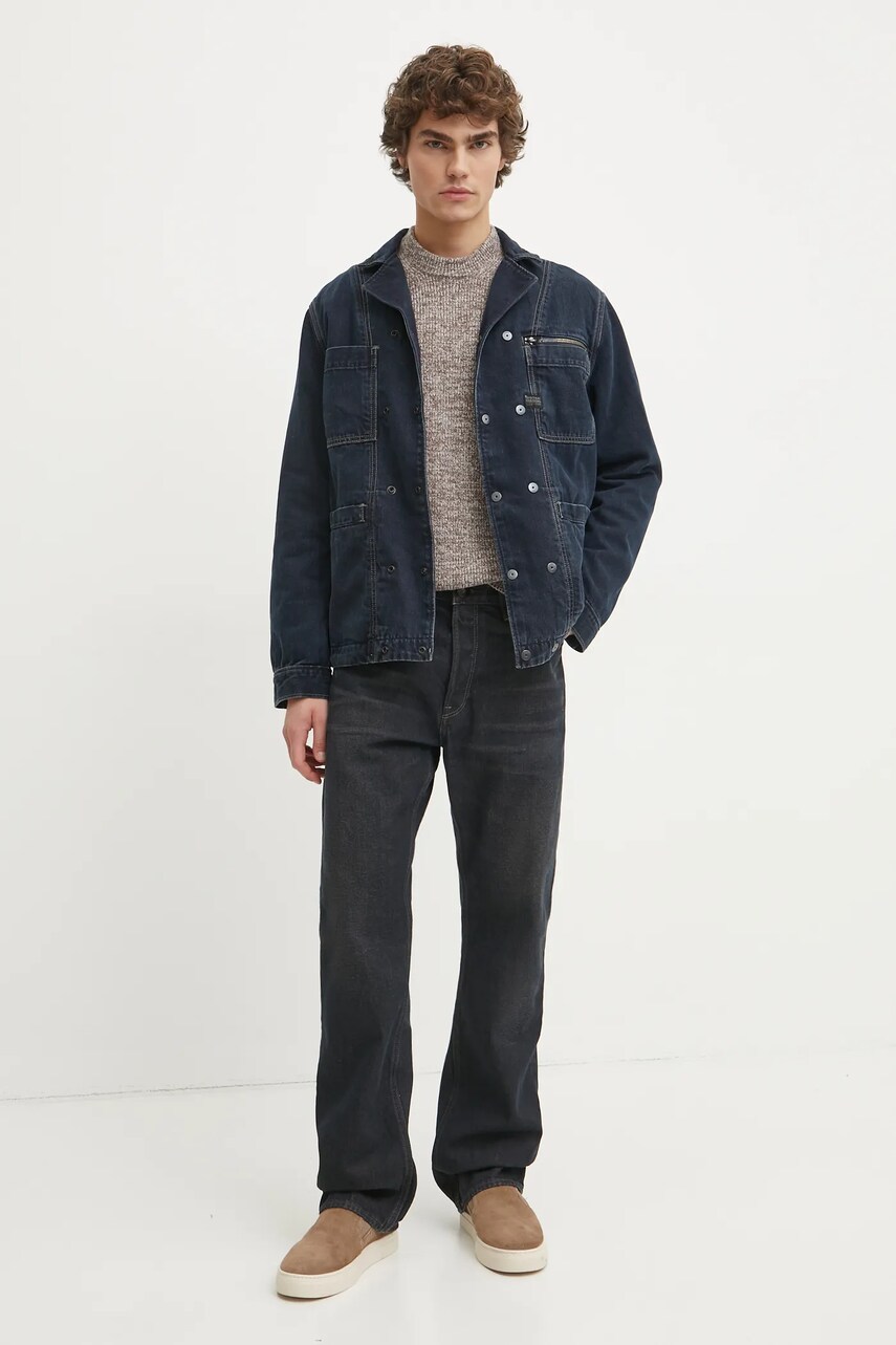 Джинсова куртка G-Star Raw чоловіча колір синій перехідна D25263-D489