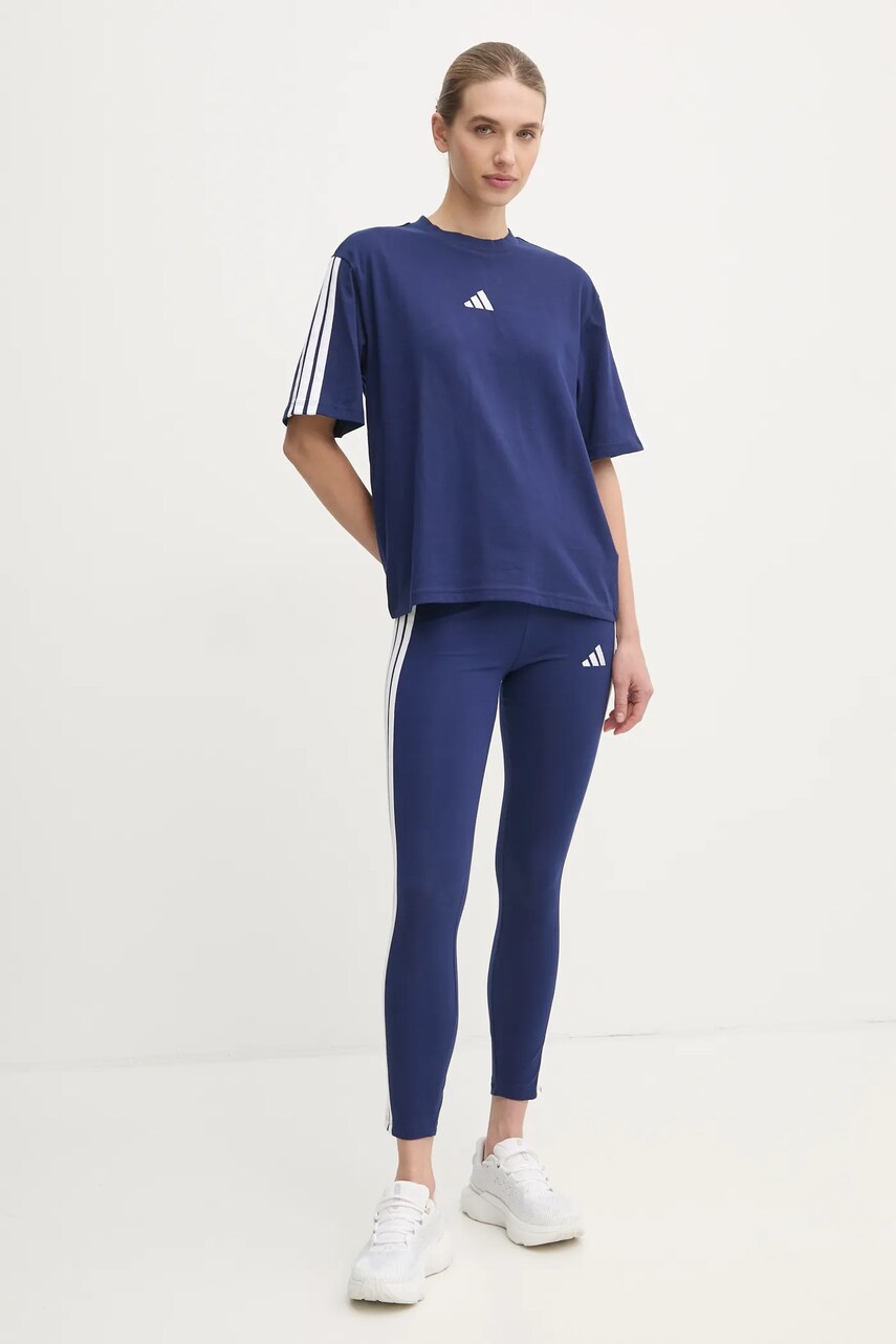 Легінси adidas Essentials жіночі колір синій з аплікацією JE0067