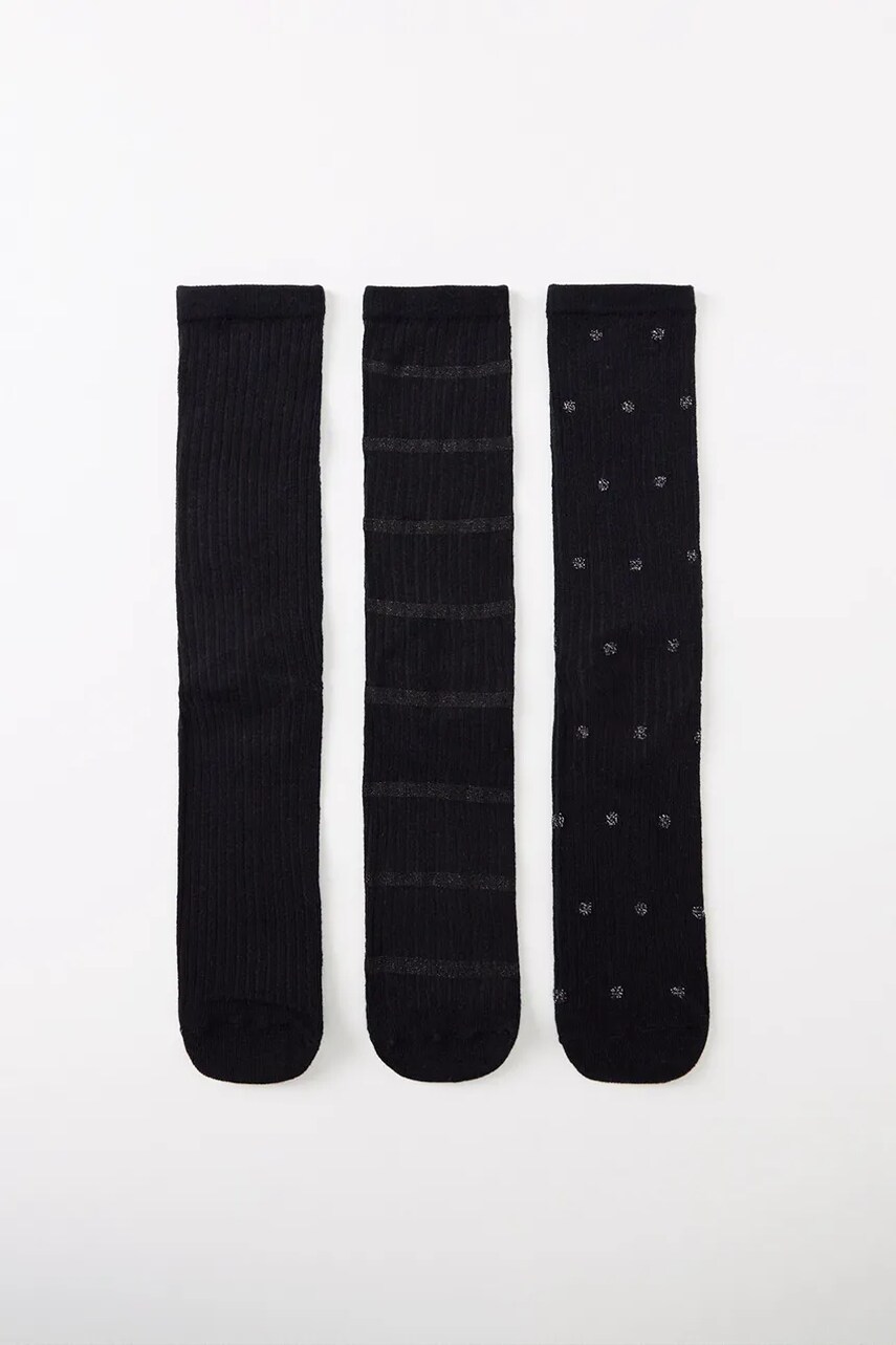 Бавовняні шкарпетки women'secret GENERIC SOCKS PACKS 3-pack колір чорний 4488625
