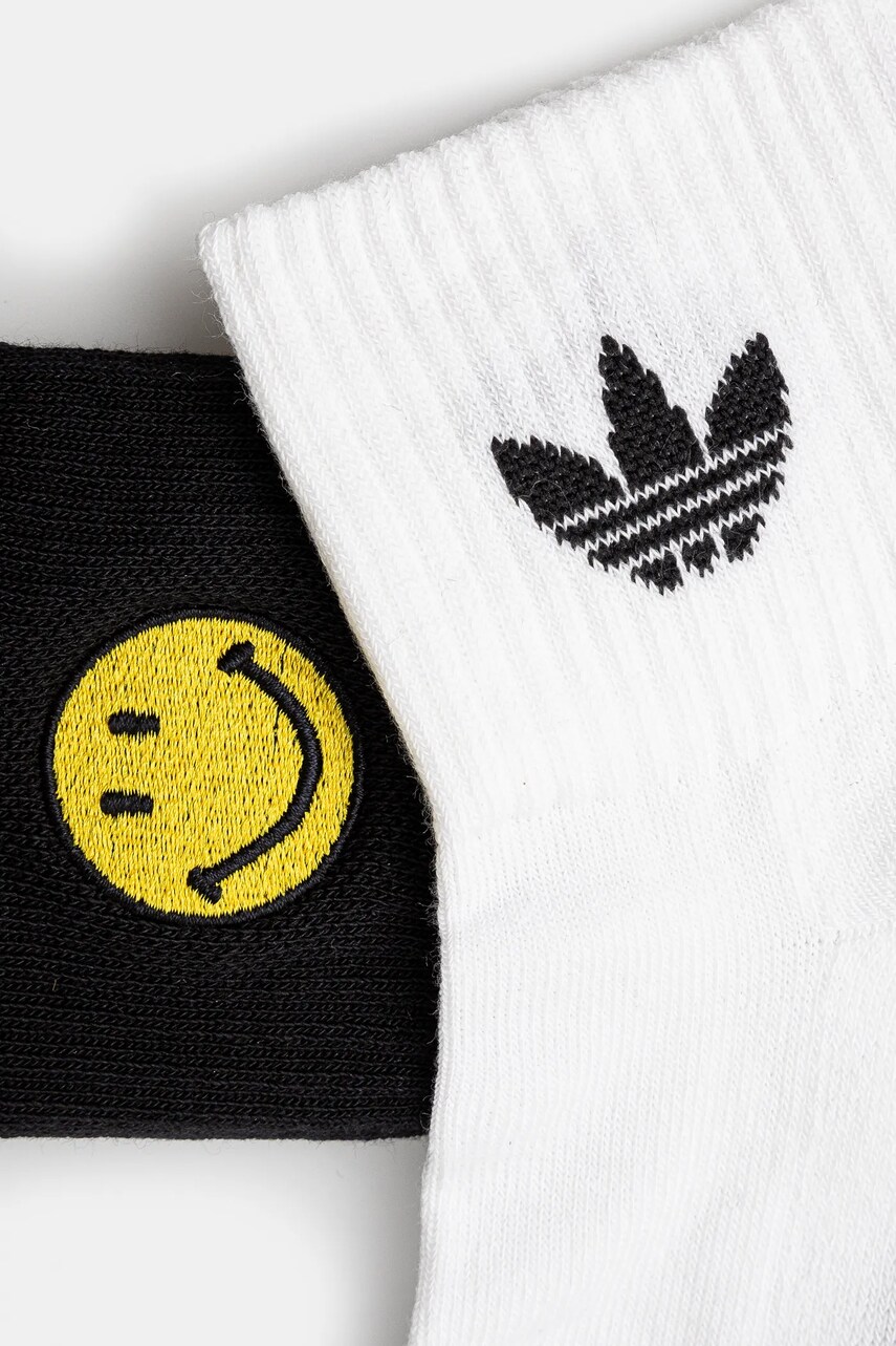 Шкарпетки adidas Originals X Smiley 2-pack колір білий JC8632