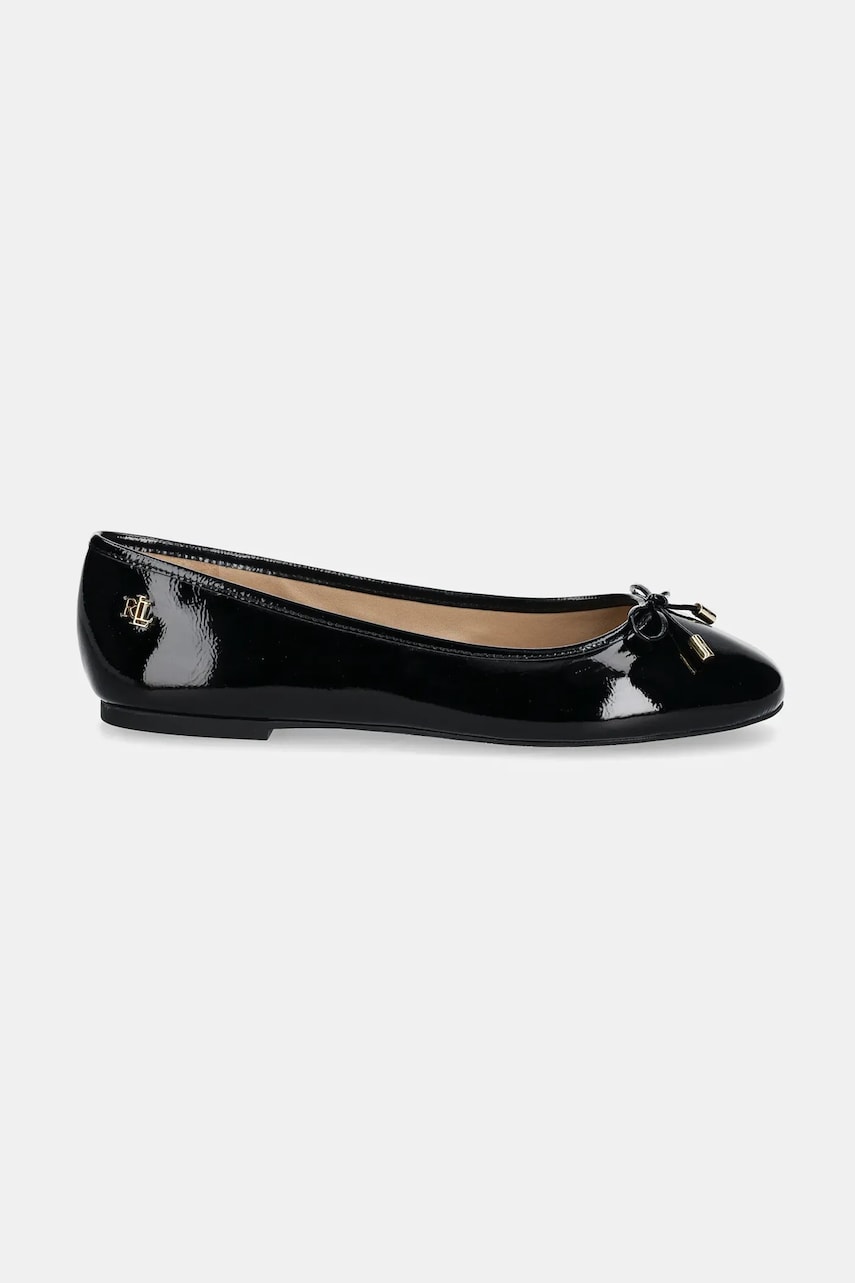 Шкіряні балетки Lauren Ralph Lauren Jayna колір чорний  802956765001