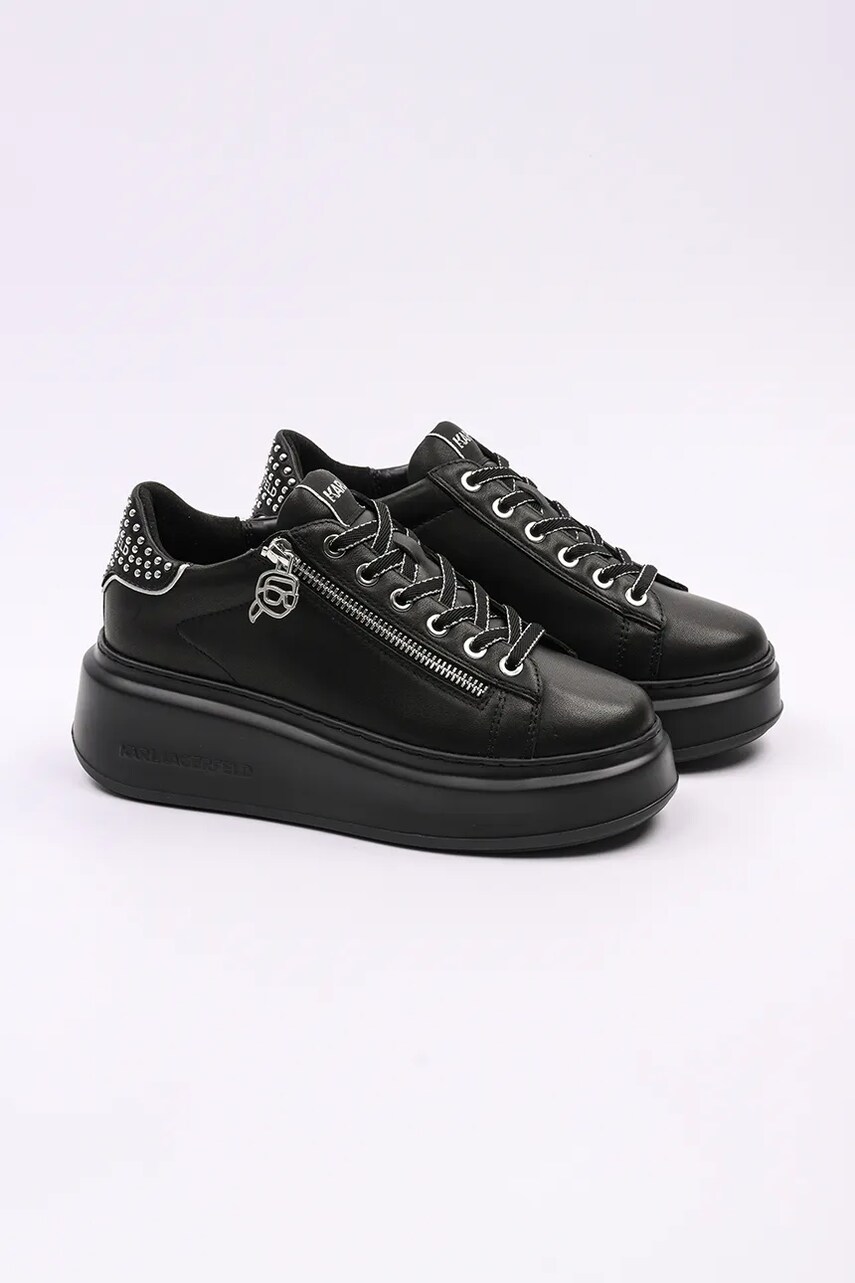 Шкіряні кросівки Karl Lagerfeld ANAKAPRI колір чорний KL63527