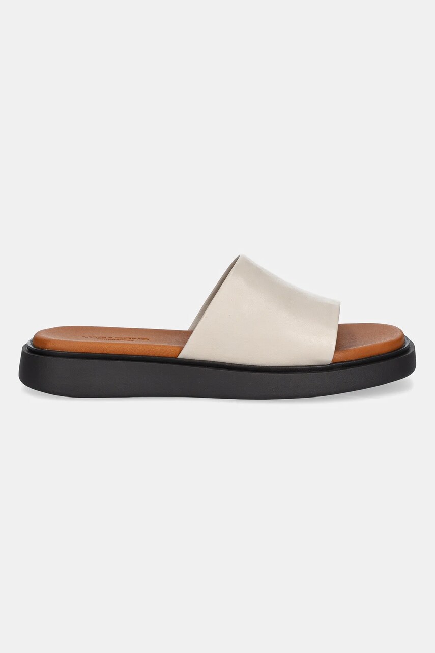 Шкіряні шльопанці Vagabond Shoemakers CONNIE жіночі колір бежевий 5757-201-02