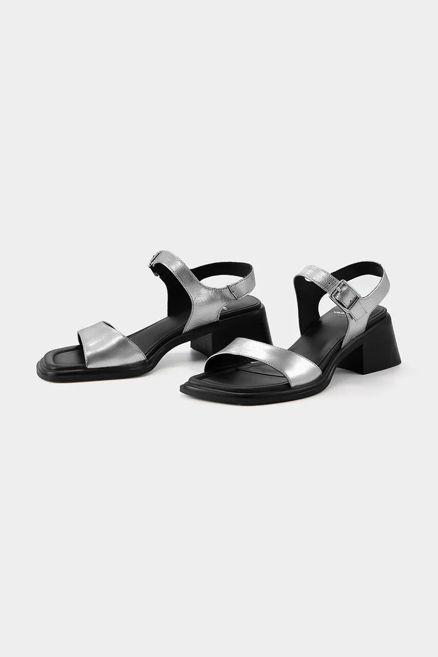 Шкіряні сандалі Vagabond Shoemakers INES колір срібний 5911-083-79