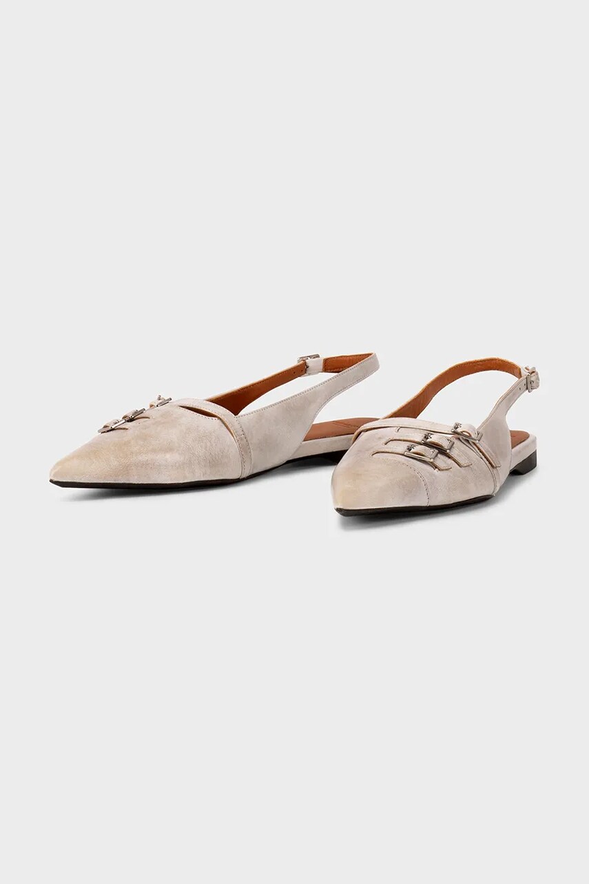 Шкіряні балетки Vagabond Shoemakers HERMINE колір бежевий відкрита п'ята 5533-118-07