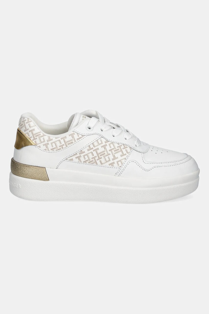 Кросівки Tommy Hilfiger LUX COURT SNEAKER MONOGRAM колір білий FW0FW08381