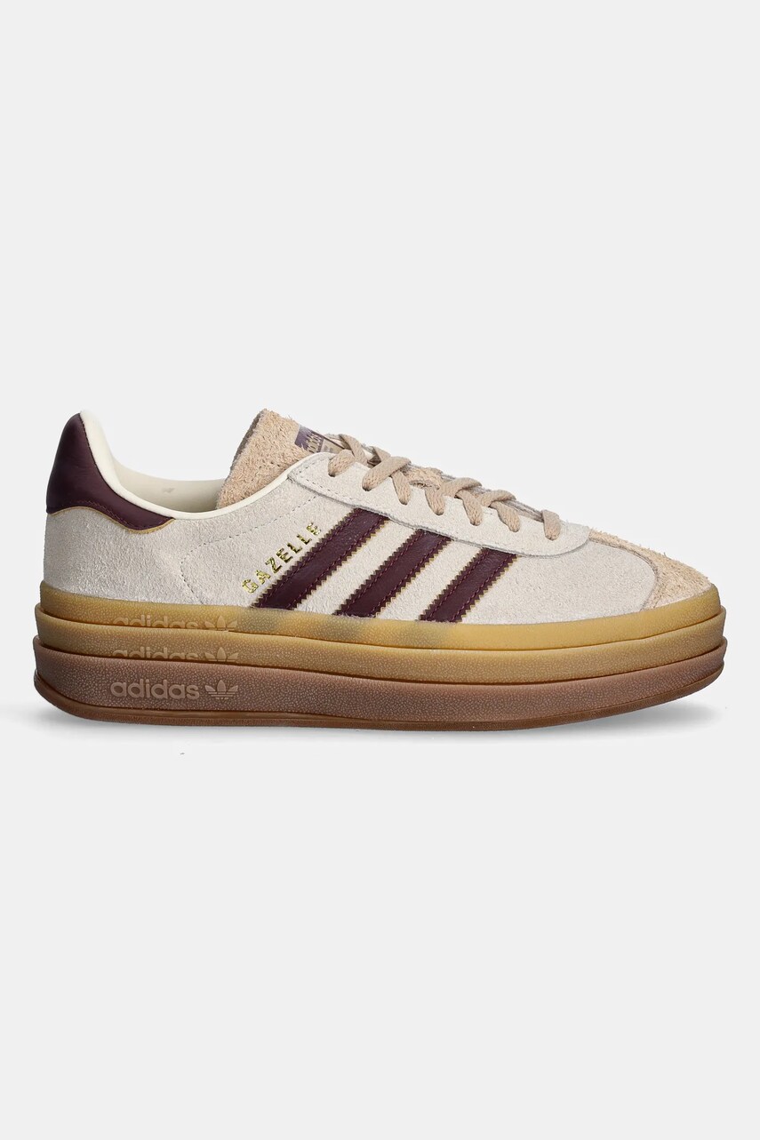Шкіряні кросівки adidas Originals Gazelle Bold колір бежевий JQ5127