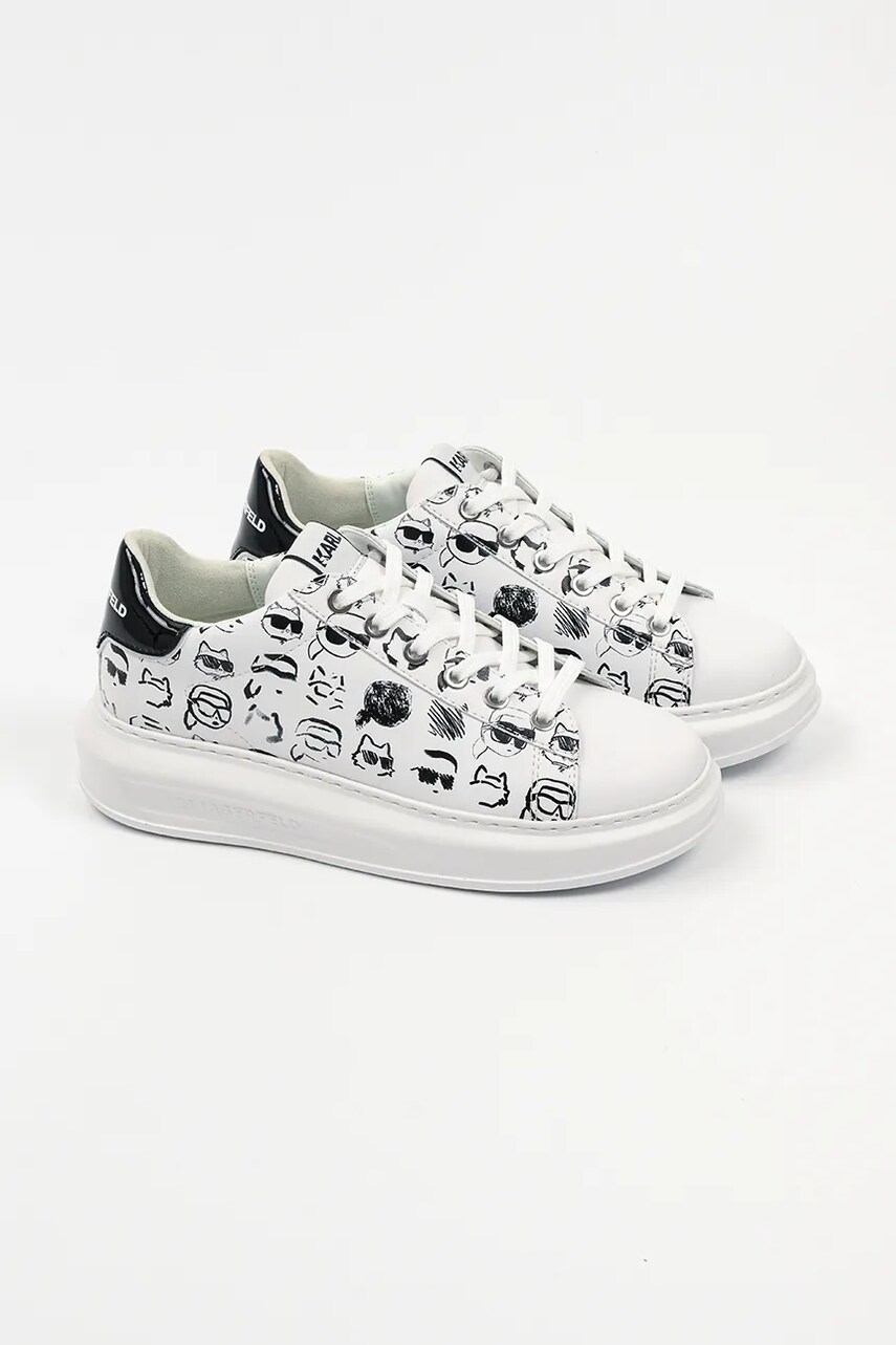 Шкіряні кросівки Karl Lagerfeld KAPRI жіночі колір білий KL62512T