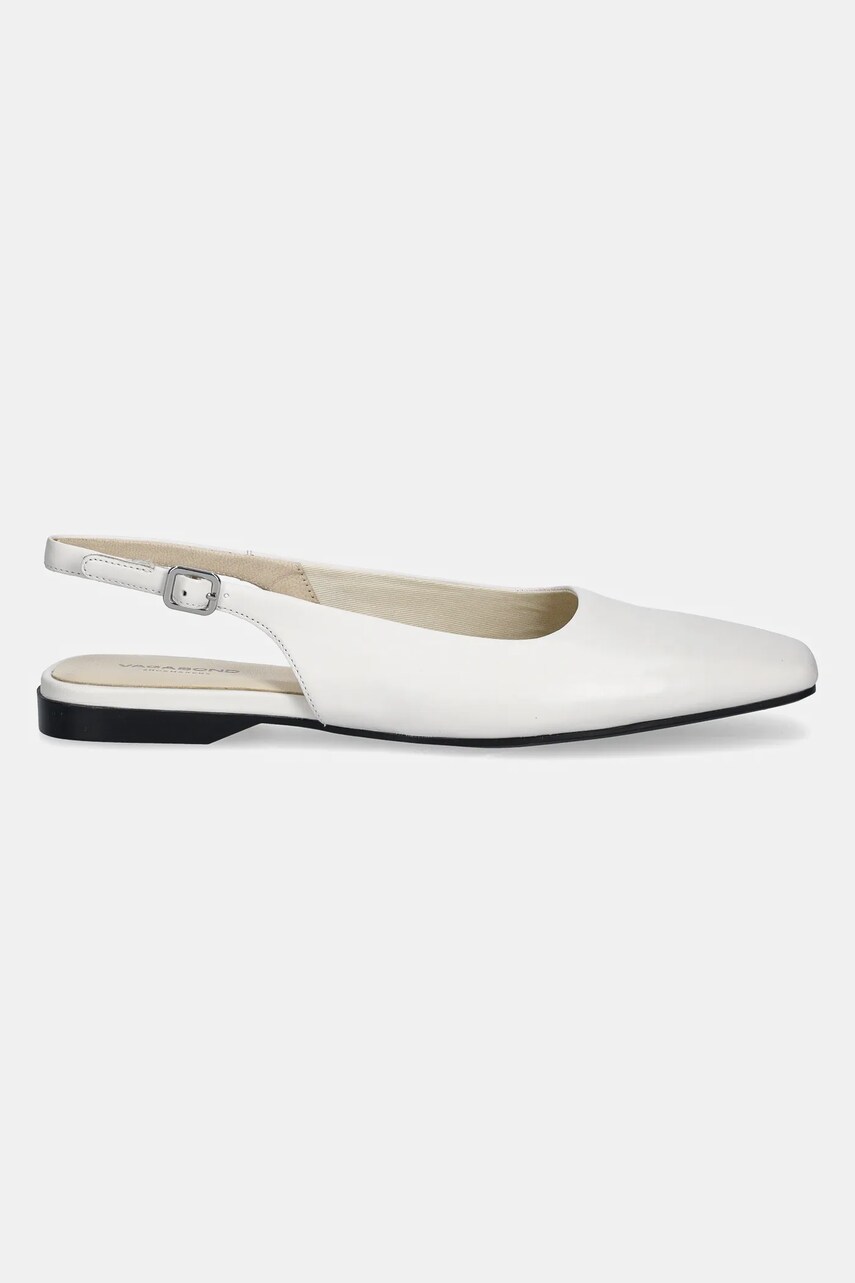 Шкіряні балетки Vagabond Shoemakers DELIA колір білий відкрита п'ята 5907-201-01