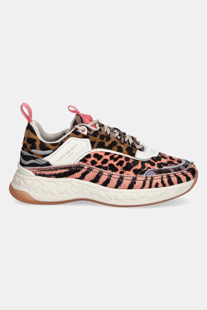 Замшеві кросівки Kurt Geiger London Kensington Sneaker колір помаранчевий 9820096289