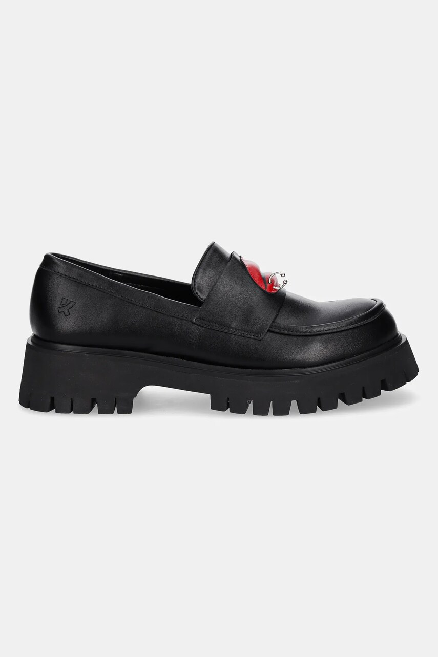 Мокасини Koi Footwear x Rocky Horror Show Science Fiction Lips Loafers жіночі колір чорний на платформі Science Fiction Lips