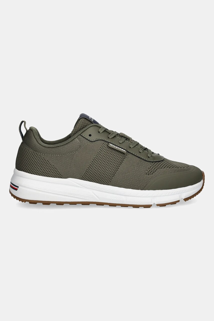 Кросівки Tommy Hilfiger LIGHTWEIGHT MODERN KNIT RUNNER колір зелений FM0FM05326