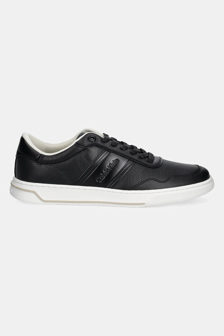 Кросівки Calvin Klein LOW TOP LACE UP LOGO колір чорний HM0HM01653