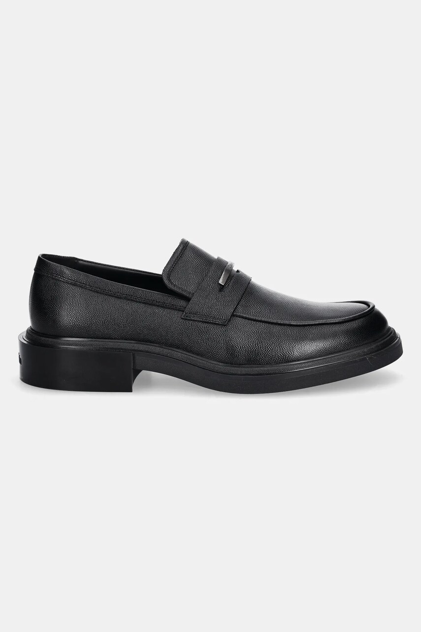 Шкіряні мокасини Calvin Klein MOCCASIN CDR чоловічі колір чорний HM0HM01774