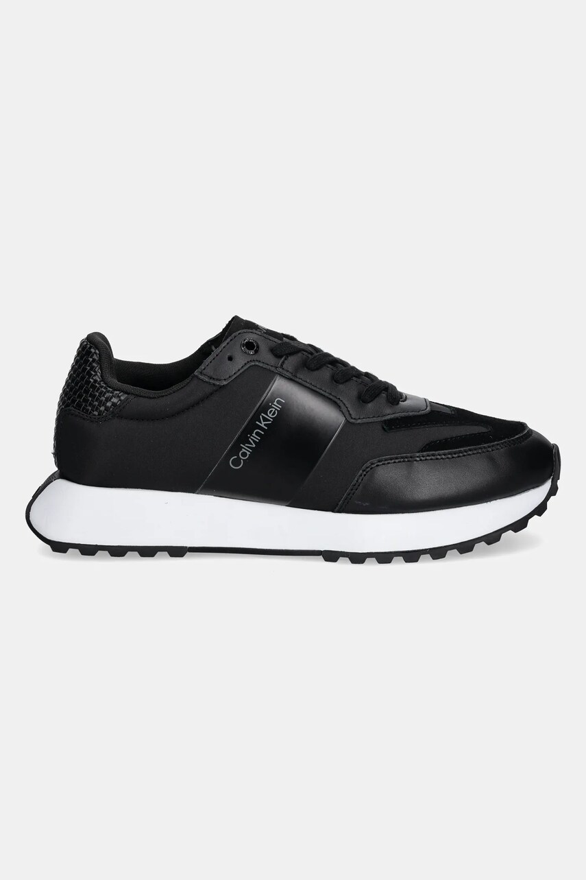 Кросівки Calvin Klein LOW TOP LACE UP NYLON WOVEN колір чорний HM0HM01841