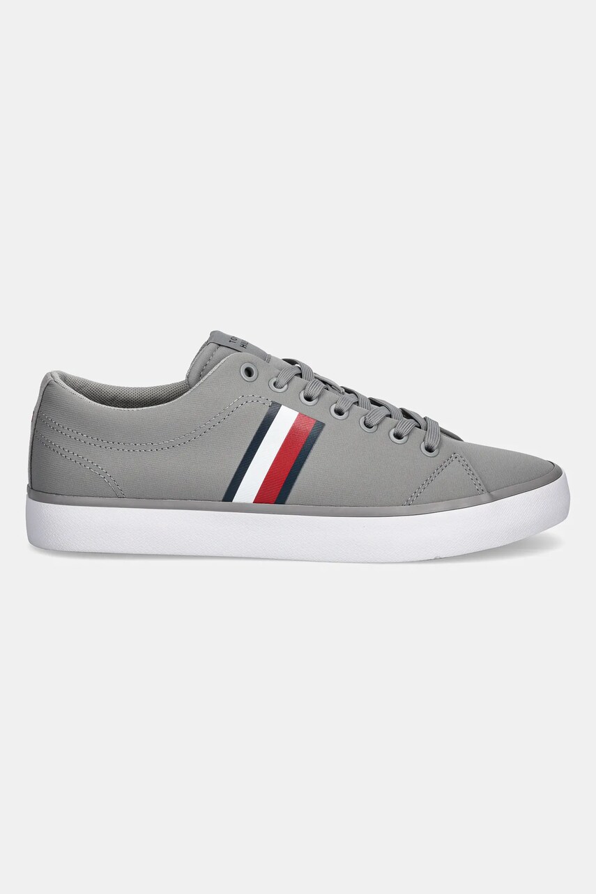 Кеди Tommy Hilfiger TH HI VULC LOW CORE STRIPES MESH чоловічі колір сірий FM0FM05393