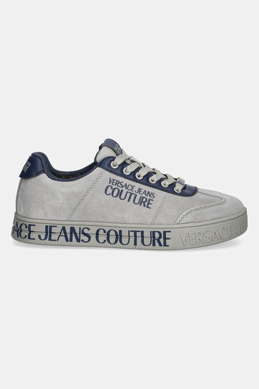 Замшеві кросівки Versace Jeans Couture колір сірий 78YA3SK6 ZPB02 800