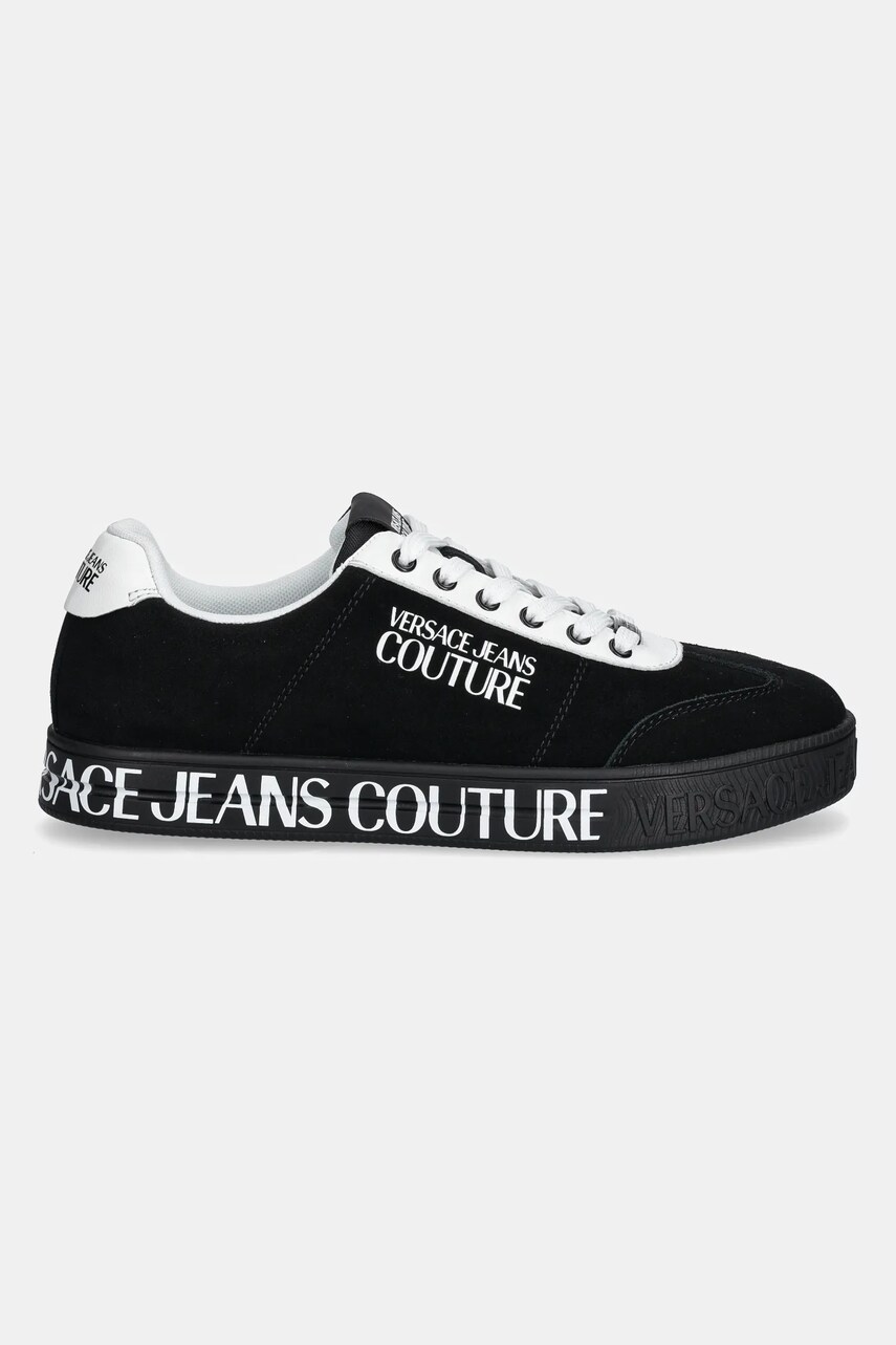 Замшеві кросівки Versace Jeans Couture колір чорний 78YA3SK6 ZPB02 899