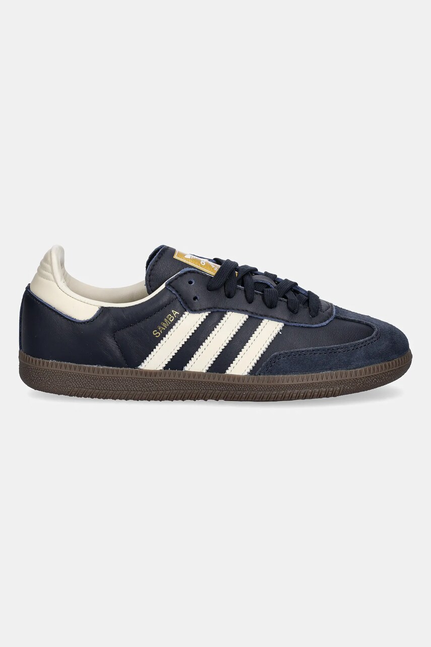 Шкіряні кросівки adidas Originals Samba OG колір синій ID2056