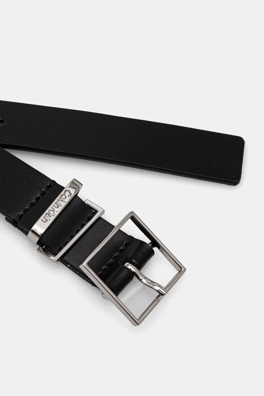 Шкіряний ремінь Calvin Klein жіночий колір чорний K60K612866