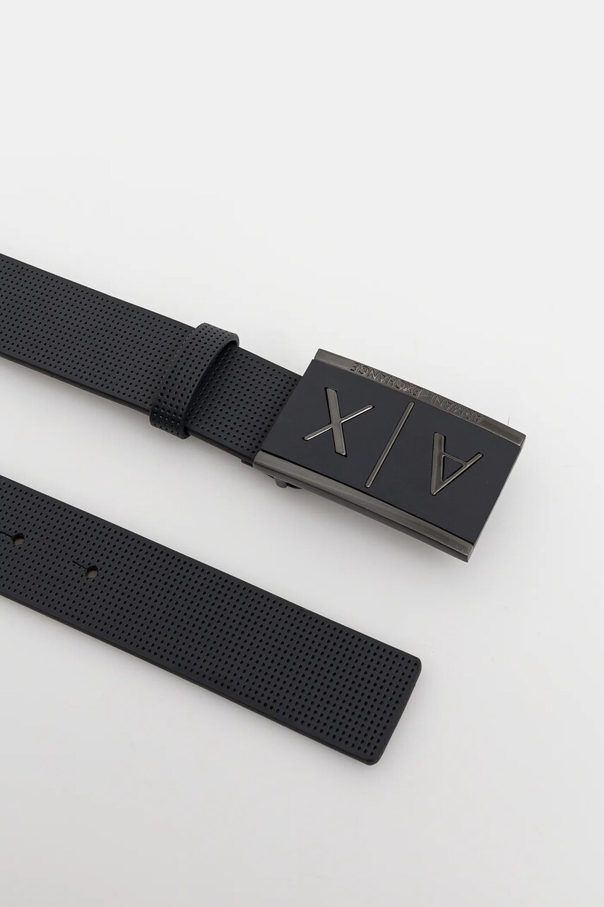 Шкіряний ремінь Armani Exchange чоловічий колір синій 951019 CC507