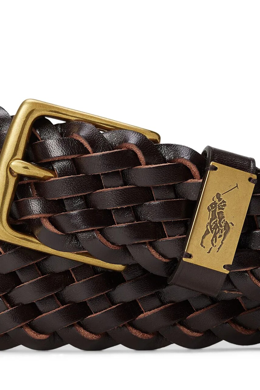Шкіряний ремінь Polo Ralph Lauren чоловічий колір коричневий 405931713