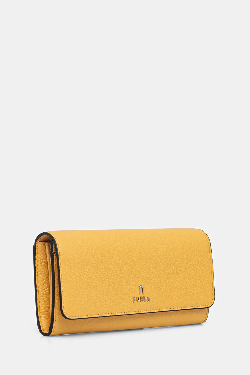 Шкіряний гаманець Furla жіночий колір жовтий WP00317 HSF000 CRE00